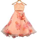 Printed orange Lehnga embroidery choli