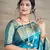 Blue woven paithani silk saree with blouse