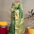 Green woven paithani silk saree with blouse