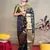 Black woven paithani silk saree with blouse