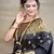 Black woven paithani silk saree with blouse