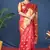 Red woven paithani silk saree with blouse