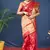 Red woven paithani silk saree with blouse