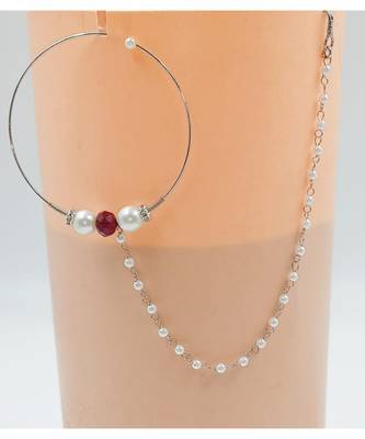 Multicolor agate nose-ring 1