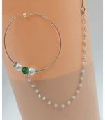 Multicolor agate nose-ring