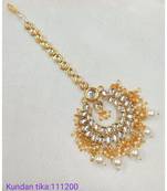 Multicolor agate maang-tikka