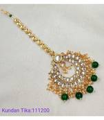 Multicolor agate maang-tikka