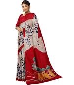 hand batik mulberry silk mark saree and blouse piece with silk mark