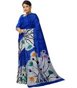 hand batik mulberry silk mark saree and blouse piece with silk mark