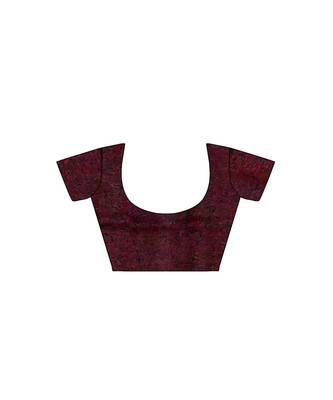 hand batik mulberry silk mark saree and blouse piece with silk mark 2