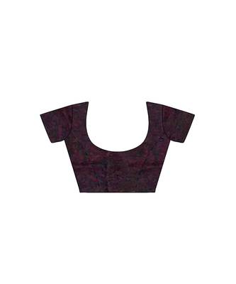 hand batik mulberry silk mark saree and blouse piece with silk mark 2