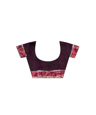 hand batik mulberry silk mark saree and blouse piece with silk mark 2