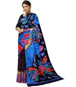 hand batik mulberry silk mark saree and blouse piece with silk mark