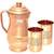Pure Copper Jug 1800 ML with 2 Glass Tumbler Drinkware Set