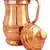Pure Copper Jug  1800 ML with 2 Steel Copper Glass Tumbler 250 ML