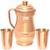 Pure Copper Jug 1800 ML with 2 Copper Glass Tumbler