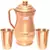 Pure Copper Jug 1800 ML with 2 Copper Glass Tumbler