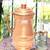PrishaIndiaCraft Pure Copper Maharaja Jug Pitcher with 1 Glass Tumbler  Drinkware Set  Yoga  Copper Jug | 1800 ML