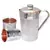 Prisha India Steel Copper Jug Pitcher with 2 Tumblers