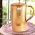 Pure Copper Jug Pitcher 1600 ML with 2 Steel Copper Glass Tumbler 270 ML  Hammered Design  3 Pieces