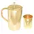 Pure Copper Jug Pitcher 1650 ML with 1 Copper Glass Tumbler 250 ML  Hammered Design  Set of 2 Pieces