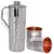 Steel Copper Jug Pitcher 900 ML with 2 Steel Copper Glass Tumbler 250 ML