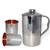 Steel Copper Jug Picher 1600 ML with 2 Steel Copper Glass Tumbler 250 ML