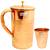 Pure Copper Jug Pitcher with Lid Luxury Design Capacity 2000 ML with 1 Pure Copper Glass Tumbler Capacity 350