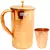Pure Copper Jug Pitcher with Lid Luxury Design Capacity 2000 ML with 1 Pure Copper Glass Tumbler Capacity 350