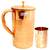 Pure Copper Jug Pitcher with Lid Luxury Design Capacity 2000 ML with 1 Pure Copper Glass Tumbler Capacity 300