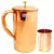 Pure Copper Jug Pitcher with Lid Luxury Design Capacity 2000 ML with 1 Pure Copper Glass Tumbler Capacity 300