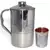 Steel Copper Jug Picher 1600 ML with 1 Steel Copper Glass Tumbler 250 ML