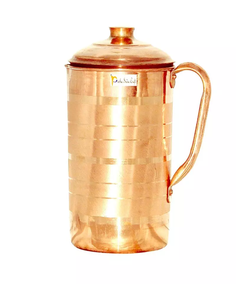 Copper Jug Pitcher  Luxury Design  Capacity 1300 ML