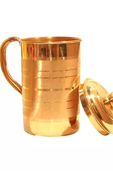 Copper Jug Pitcher  Luxury Design  Capacity 1300 ML