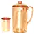 Pure Copper Jug Pitcher with Lid Luxury Design Capacity 1300 ML with 1 Pure Copper Glass Tumbler Capacity 300