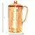 Pure Copper Jug Pitcher with Lid Luxury Design Capacity 1300 ML with 1 Pure Copper Glass Tumbler Capacity 300
