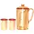 Pure Copper Jug Pitcher with Lid Luxury Design Capacity 1300 ML with 2 Pure Copper Glass Tumbler Capacity 300