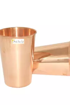 Pure Copper Jug Pitcher with Lid Luxury Design Capacity 1300 ML with 2 Pure Copper Glass Tumbler Capacity 450