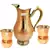 Copper Jug (Royal JUG 2000 ML / 67.63 oz) with Two Glass Drinkware Set of Jug and Glass