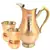 Copper Jug (Royal JUG 2000 ML / 67.63 oz) with Two Glass Drinkware Set of Jug and Glass