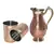 Copper Jug (Royal JUG 2000 ML / 67.63 oz) with Two Glass Drinkware Set of Jug and Glass