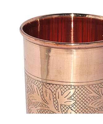 Copper Jug (Royal JUG 2000 ML / 67.63 oz) with One Glass Drinkware Set of Jug and Glass 2