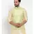 Men Limegreen Silk Embroidered Nehrujacket