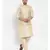 Men Beige Silk Embroidered Nehrujacket