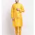 Men Yellow Silk Mirror Work Jacket