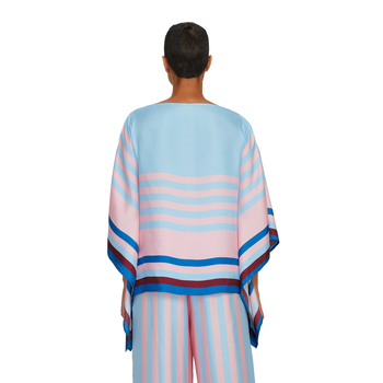 JSDC Women Stripped Printed Soft Silk Kaftan Coord Sets With Pant 2