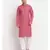 Men Pink Cotton Striped Straight Kurta