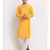 Men yellow Cotton Striped Straight Kurta