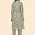 Printed & Sequence Straight Cotton Grey Stitched Kurta with Pant