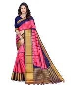 Vallabhi Silk Blend Saree With Blouse Piece